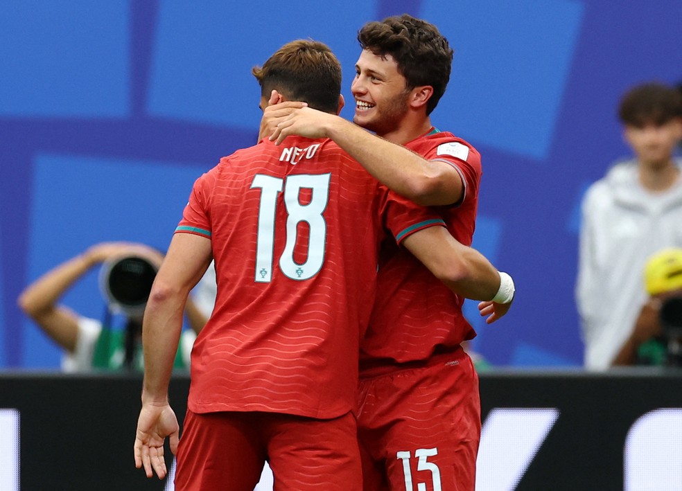 Portugal x Congo Joao Neves comemora — Foto: Reuters