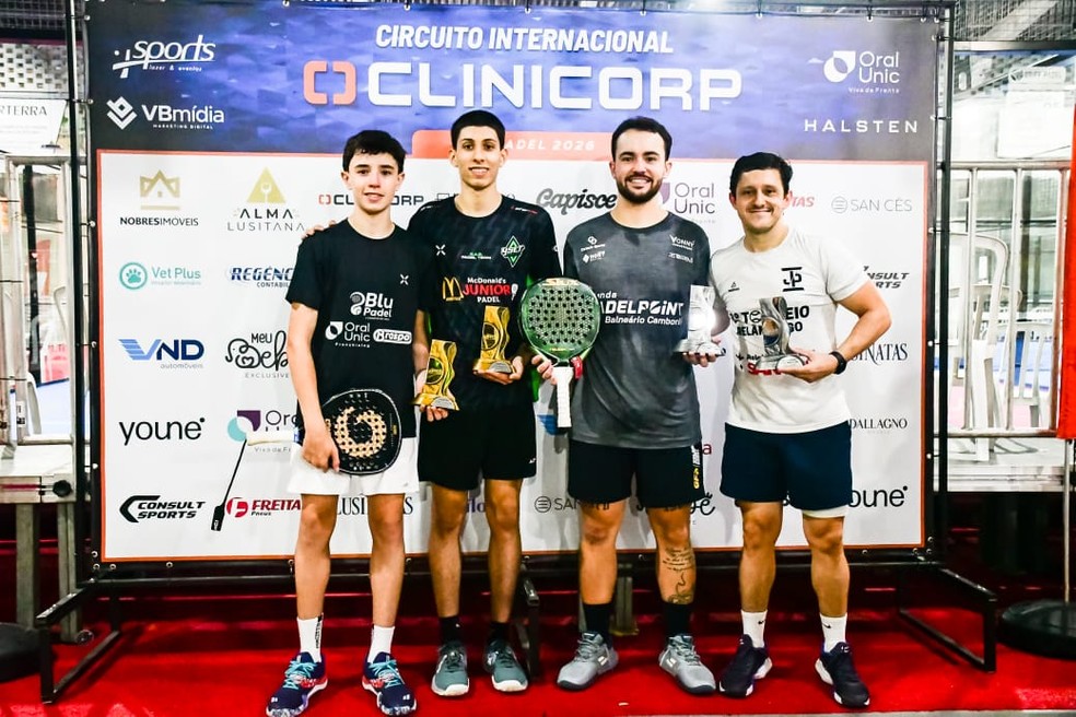 Pódio do Circuito Internacional de Padel em Joinville