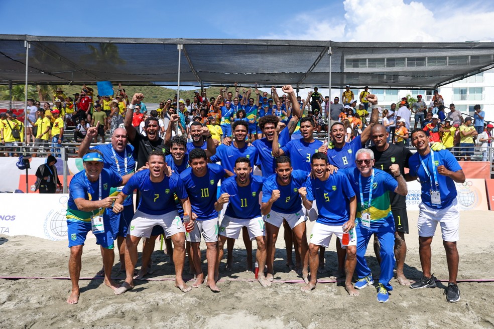 Brasil conquista medalha de ouro nos Jogos Sul-Americanos de Praia — Foto: William Lucas/COB