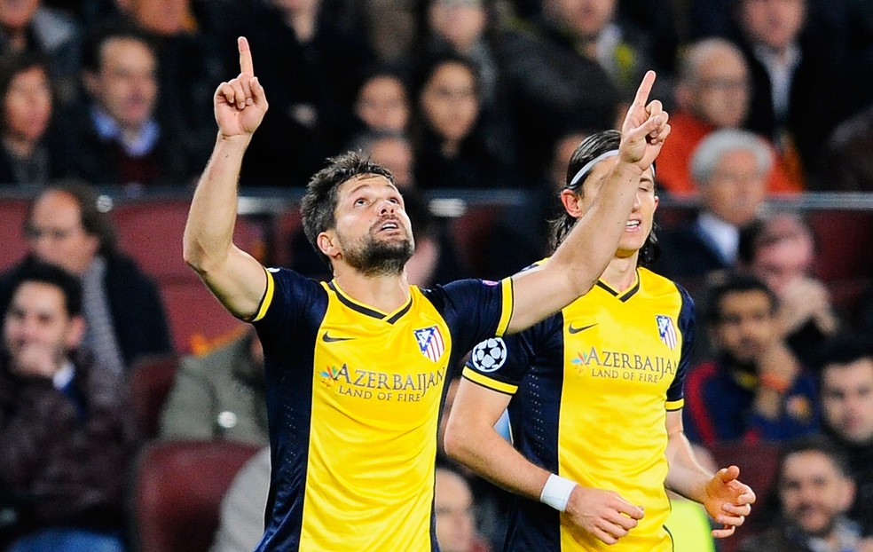 Diego Ribas comemora gol pelo Atlético de Madrid — Foto: Getty Images