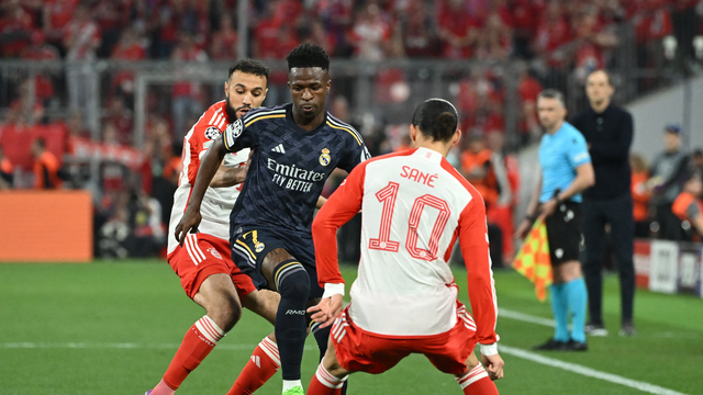 Bayern de Munique x Real Madrid Vinicius Junior e Sané