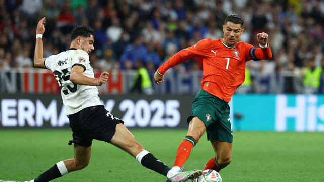 Cristiano Ronaldo em ação em Alemanha x Portugal