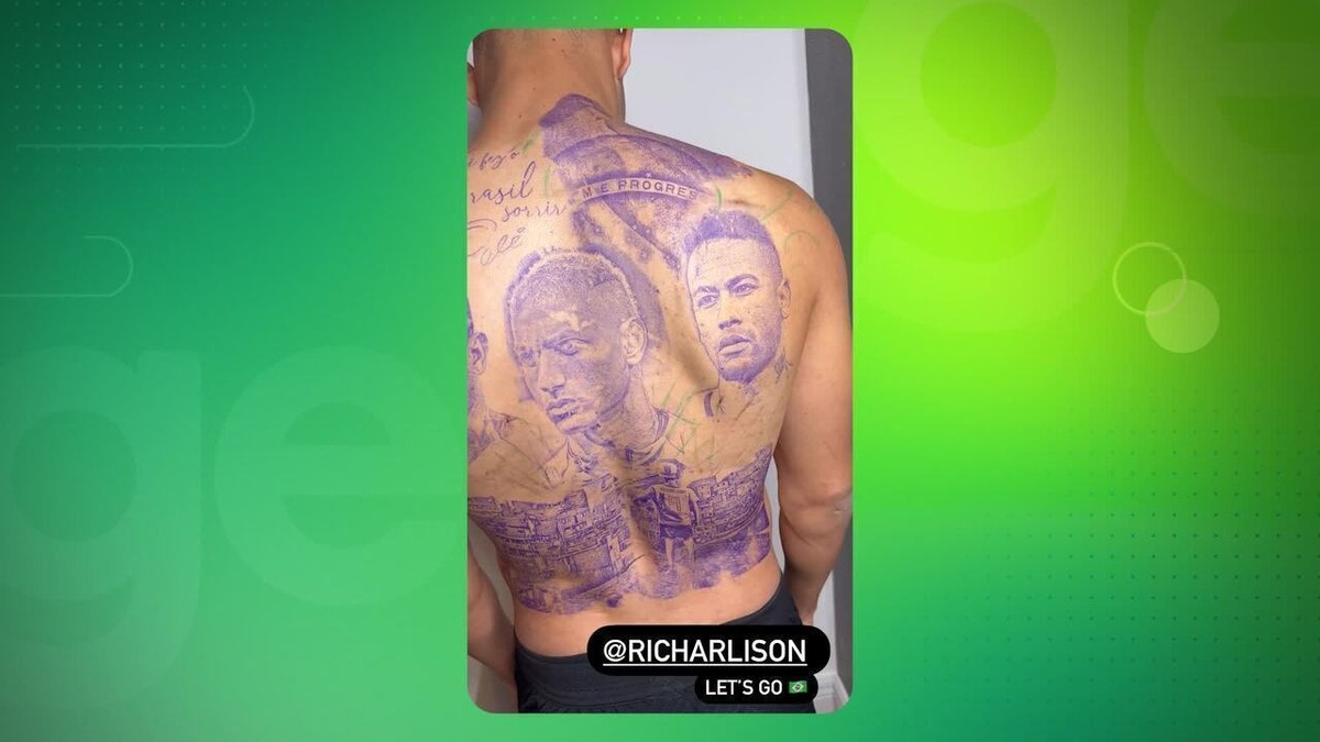 Tatuador de Richarlison compartilha a mais nova do craque no Instagram