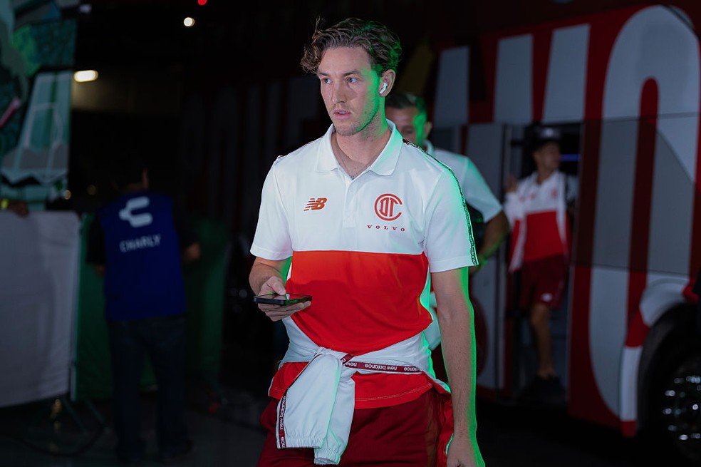 Marcel Ruiz, meio-campista do Toluca, do México — Foto: Yair Gonzalez/Jam Media/Getty Images