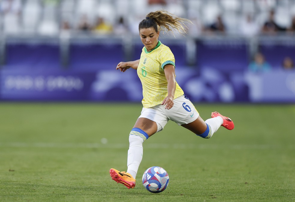 Tamires; Seleção Brasileira Feminina vence a Nigéria por 1 a 0 no estádio Matmut Atlantique, em Bourdoux, nessa quinta-feira 25/07. 