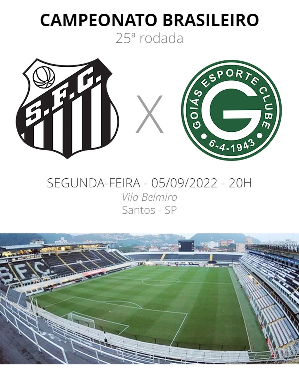 Onde vai passar o jogo do GOIÁS X SANTOS (09/11)? Passa na GLOBO ou SPORTV?  Veja onde assistir GOIÁS X SANTOS ao vivo com imagens - Portal da Torcida