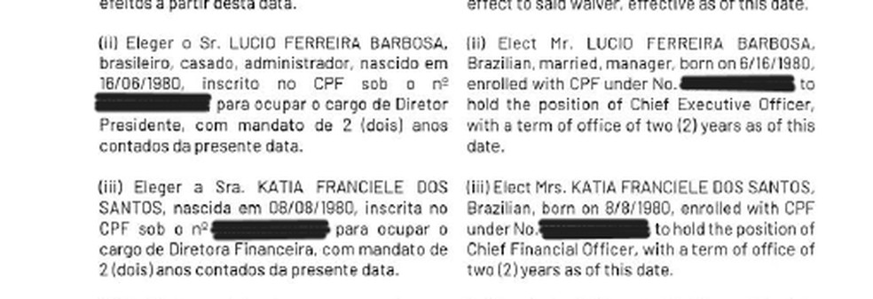 Ato de posse do "diretior presidente" do Vasco SAF e da diretora financeira � Foto: Reprodu��o