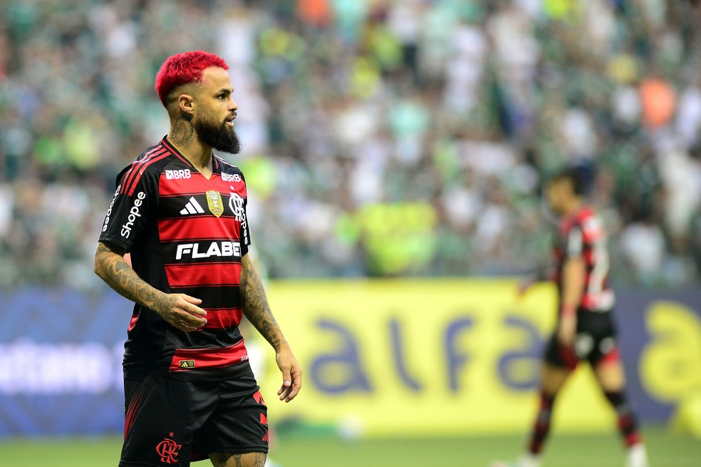 Michael, do Flamengo, no jogo contra o Palmeiras pelo Campeonato Brasileiro no Allianz Parque  Foto: Marcos Ribolli