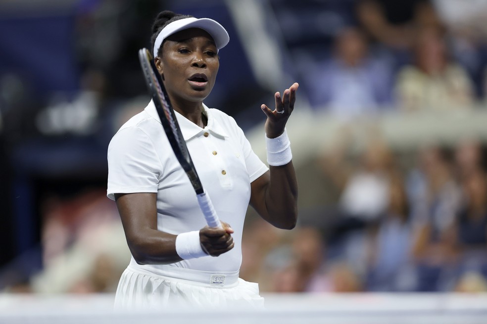 Venus Williams na primeira rodada do US Open — Foto: Getty Images