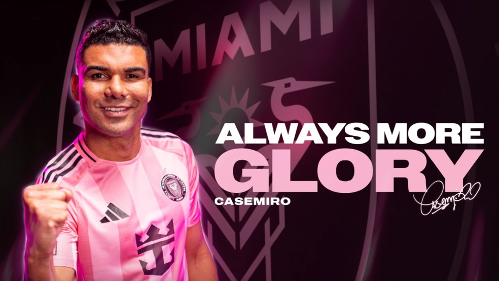 Inter Miami anuncia a contratação de Casemiro — Foto: Inter Miami