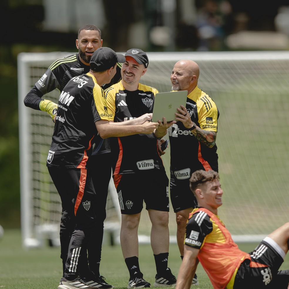 Treino do Atlético-MG sob o comando de Sampaoli