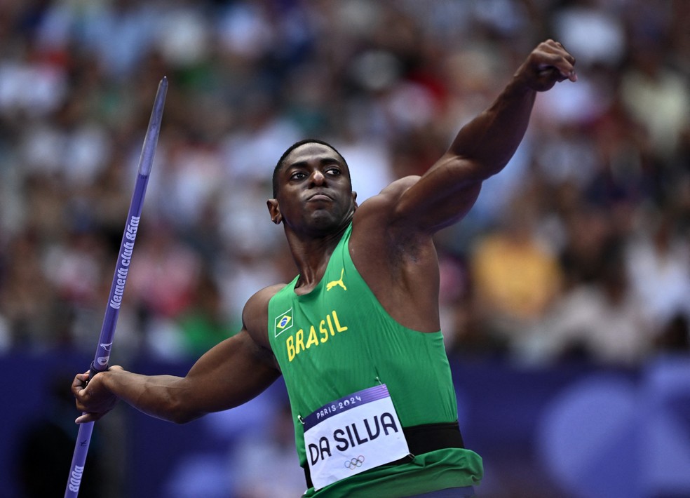 Luiz Maurício Dias está na final do lançamento do dardo — Foto: REUTERS/Dylan Martinez