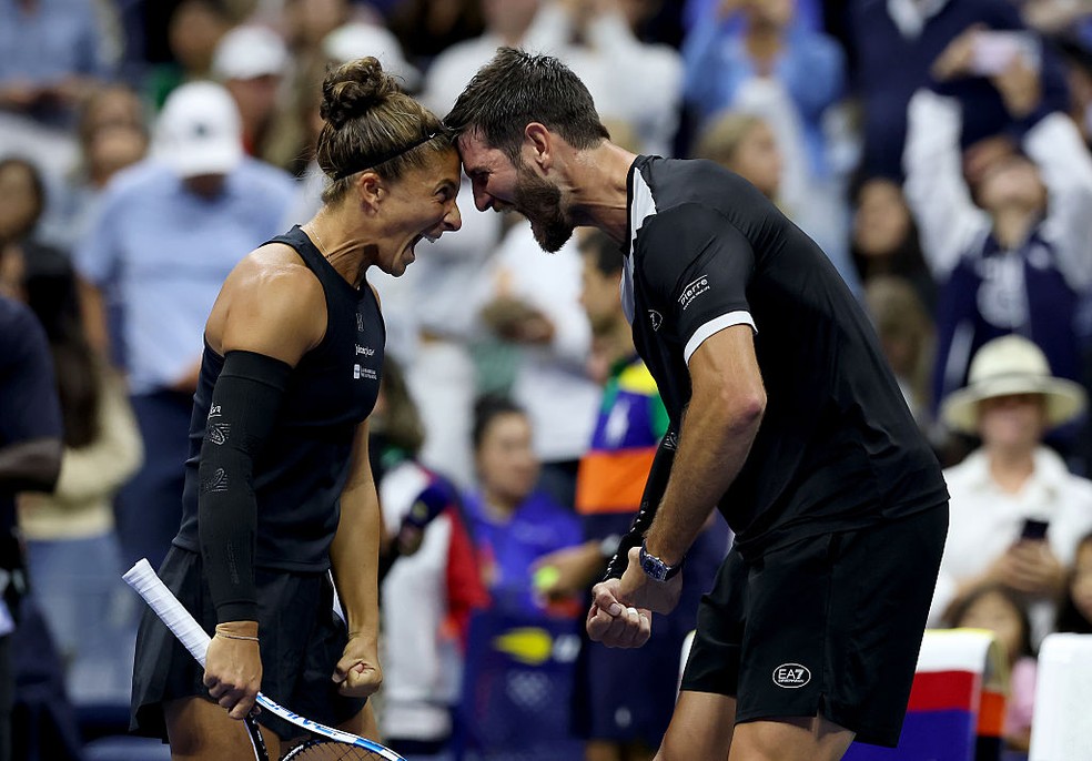 Sara Errani e Andrea Vavassori conquistam o US Open — Foto: Getty Images