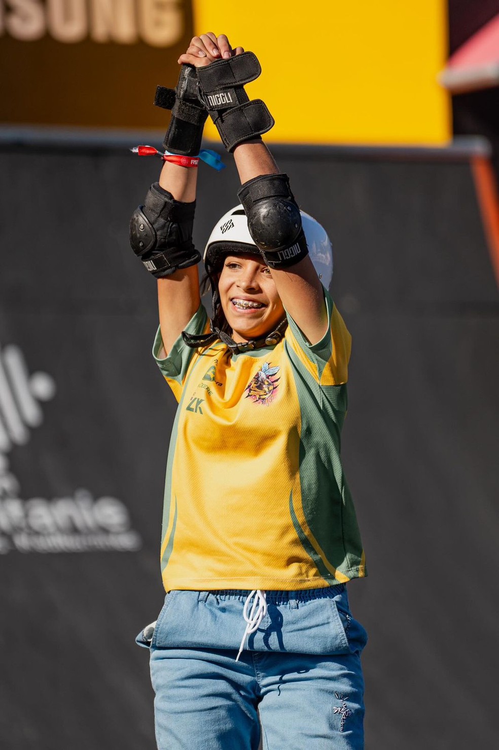Julika, de 14 anos, conquista Copa do Mundo de Patins na França — Foto: Arquivo pessoal