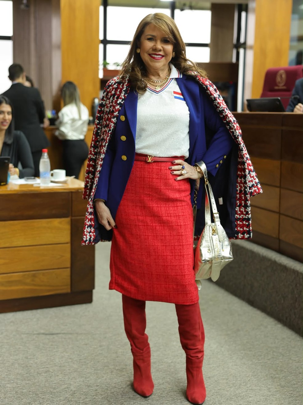 Celeste Amarilla, senadora que fez ataque racista contra Mbappé — Foto: Reprodução
