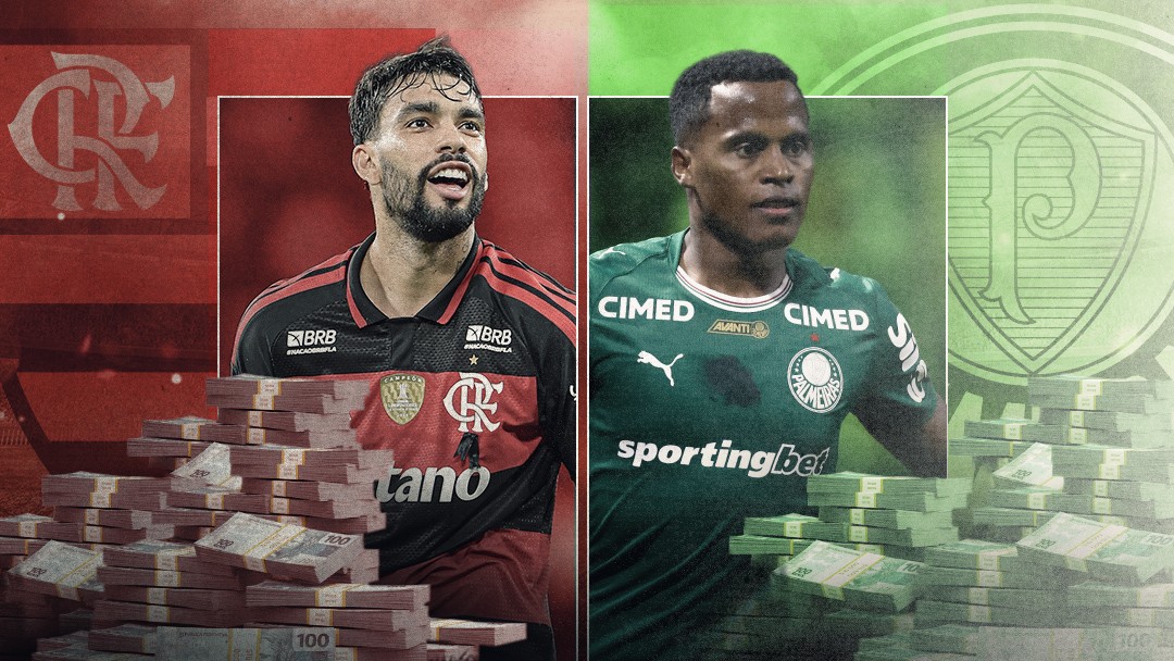 Flamengo e Palmeiras gastam mais de R$ 3,3 bilhões em reforços e têm 30 títulos desde 2019; veja lista