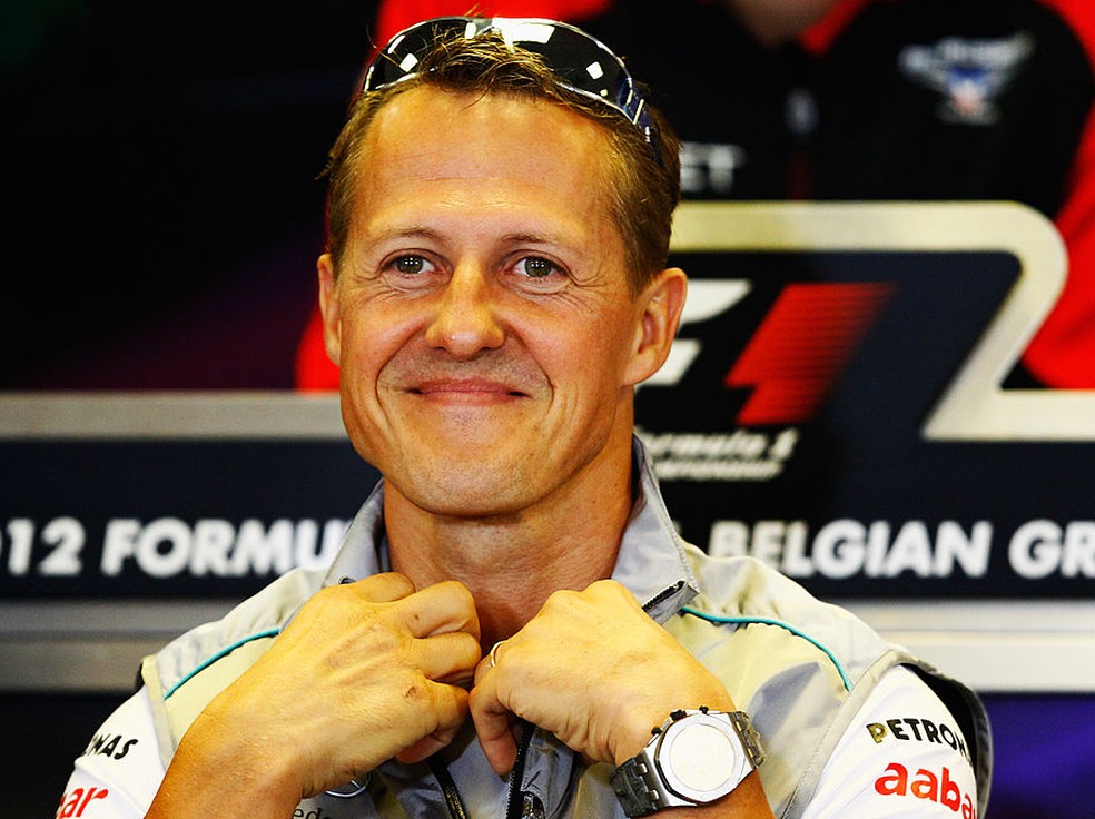 Michael Schumacher em 2012, quando era piloto da Mercedes — Foto: Vladimir Rys/Getty Images