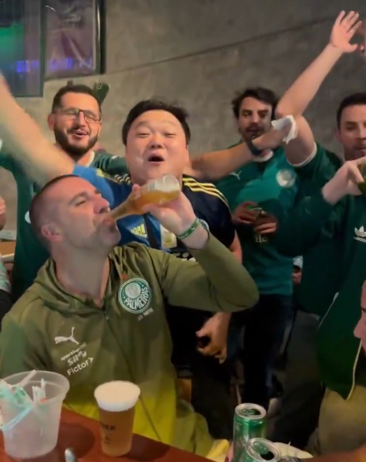 Auxiliar do Palmeiras reage à virada histórica na Libertadores e festeja com torcedores em vídeo emocionante