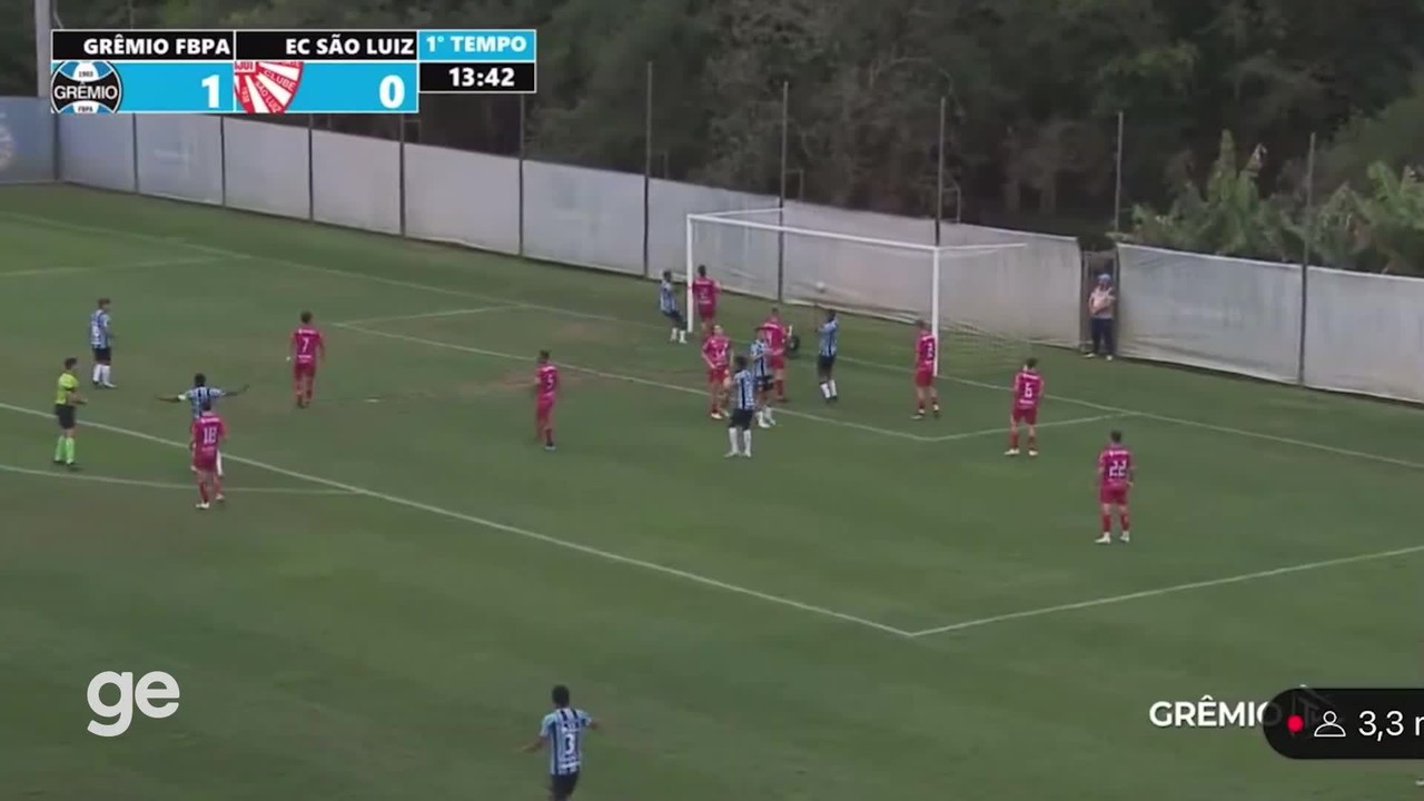 Golaposta ganha cnpjcobrançaaposta ganha cnpjlateral durante partida entre Grêmio e São Luiz pelo Gauchão Sub-20