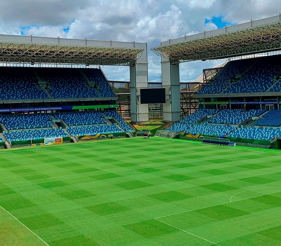 Cuiabá assume manutenção do gramado da Arena Pantanal — Foto: AssCom Dourado