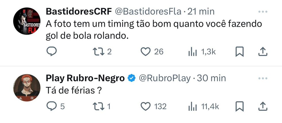 Torcedores ficam revoltados com publicação de Gabigol — Foto: Reprodução