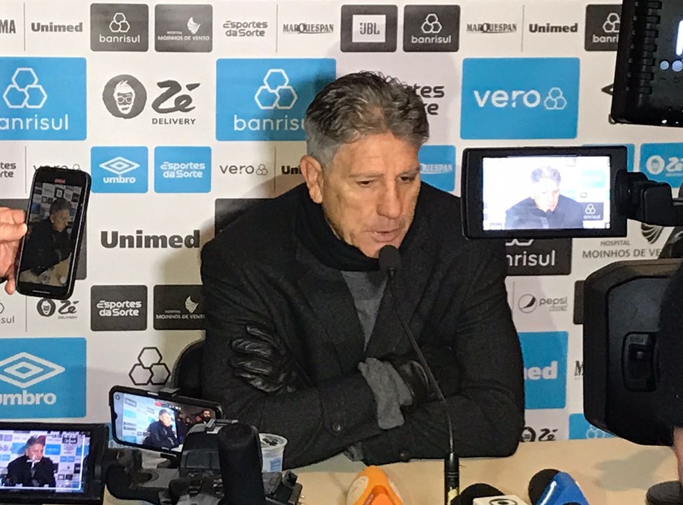 Renato após classificação do Grêmio na Copa do Brasil — Foto: Roberto Peruzzo