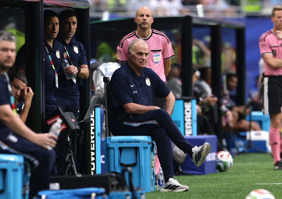 Marcelo Bielsa, técnico do Uruguai — Foto: REUTERS/Amanda Perobelli