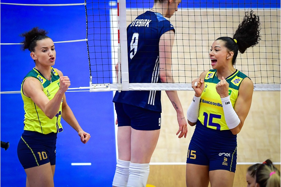 Brasil x Polônia - Liga das Nações feminina de vôlei — Foto: FIVB