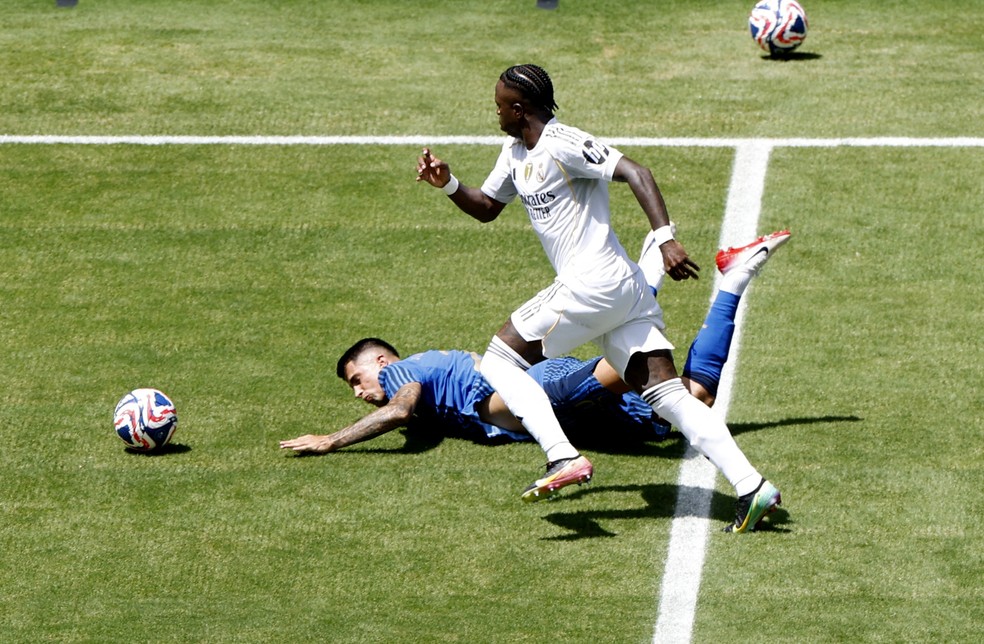 Vini Jr. em Real Madrid x Al-Hilal — Foto: Reuters