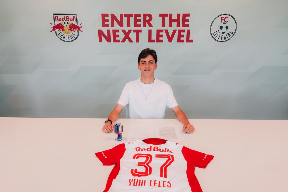 Yuri Leles é anunciado pelo Liefering — Foto: FC Liefering