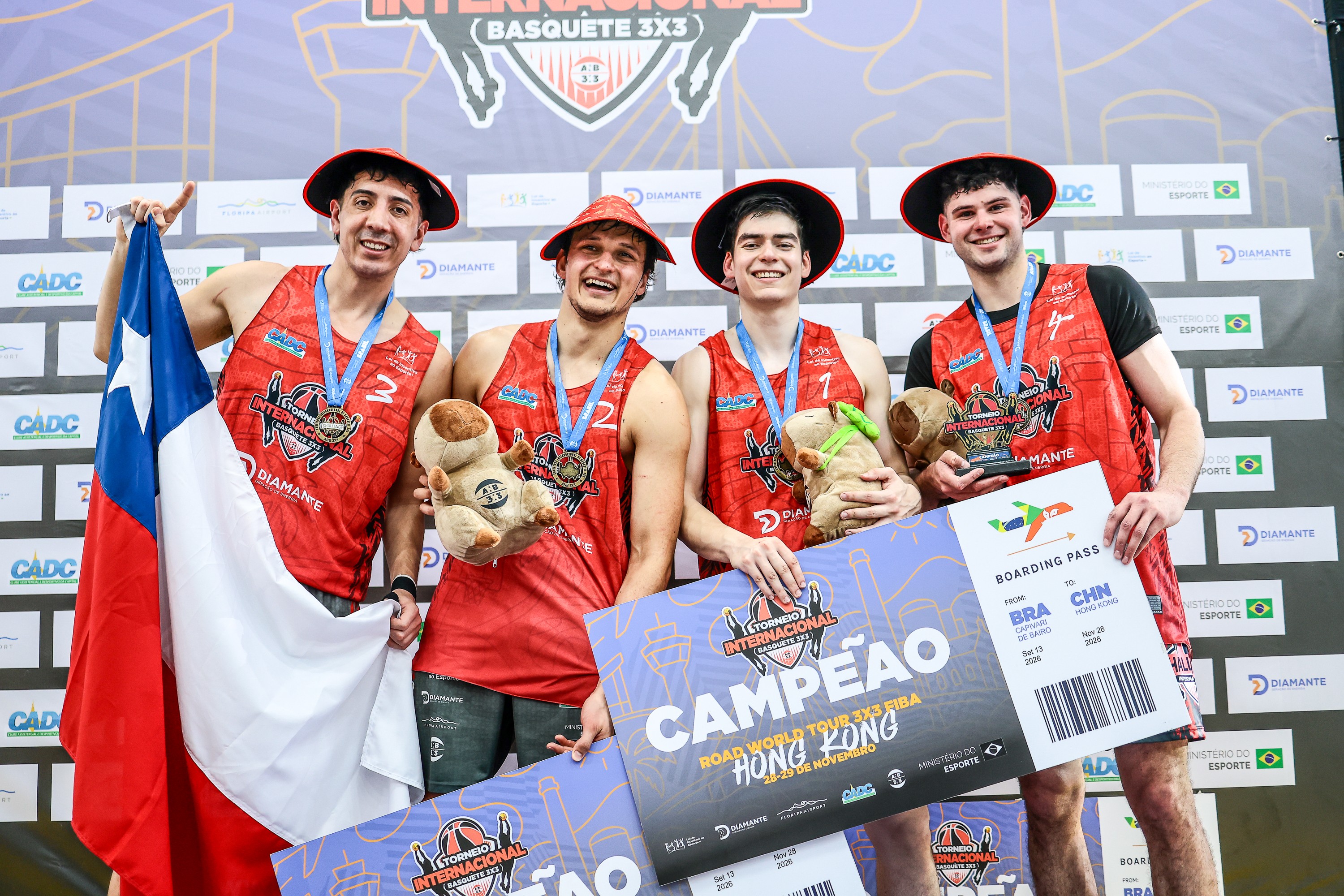Equipe chilena é campeã de Torneio Internacional de Basquete 3x3 em SC