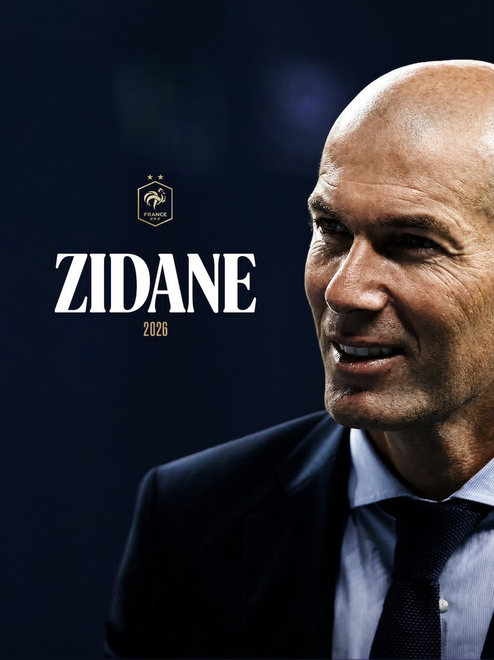 Zidane é o novo técnico da seleção da França — Foto: Divulgação / França
