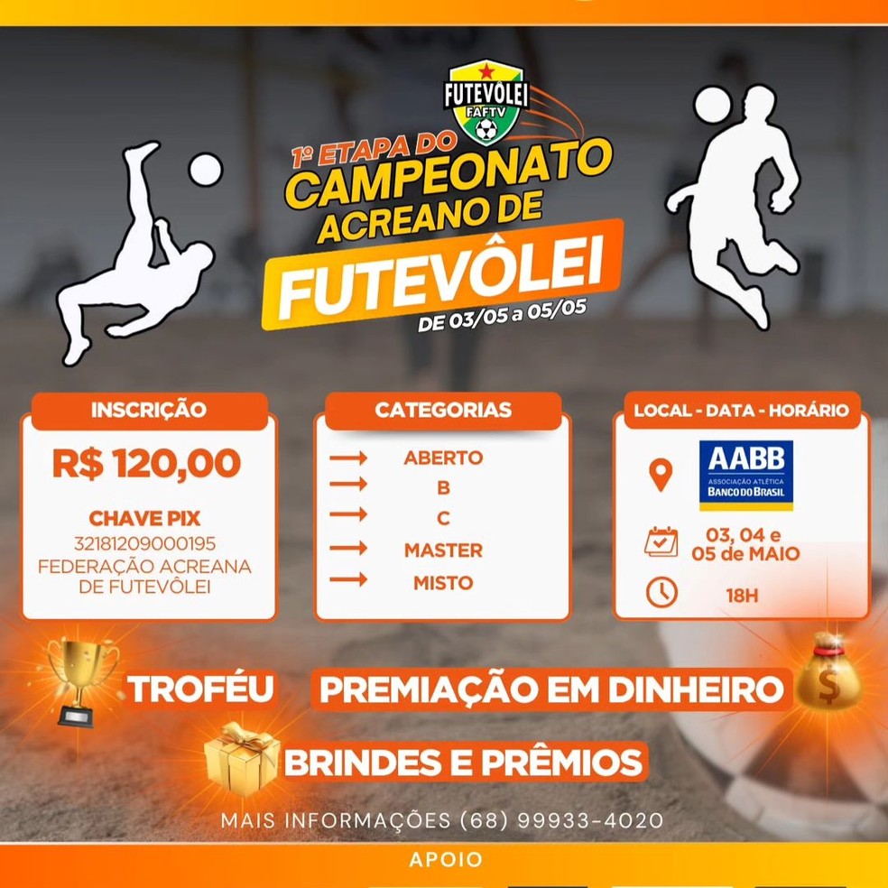 1ª etapa do Campeonato Acreano de Futevôlei — Foto: Divulgação/Faftv