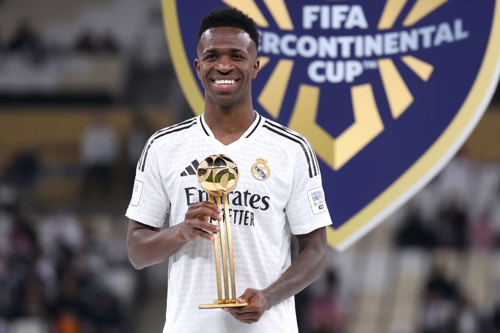 Vini Jr é eleito o melhor jogador da Copa Intercontinental após Real Madrid x Pachuca