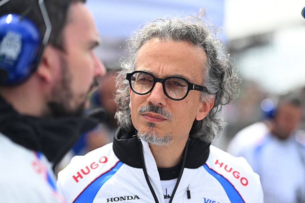Laurent Mekies, ex-diretor esportivo da RB e novo chefe de equipe da RBR a partir do GP da Bélgica da F1 2025 — Foto: Rudy Carezzevoli/Getty Images