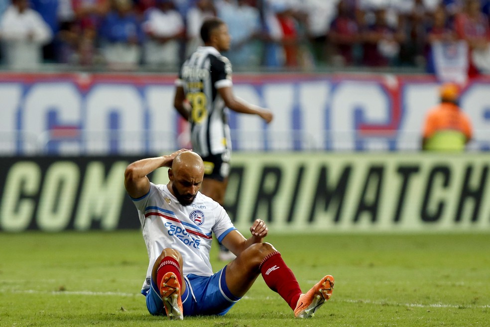 Thaciano em Bahia x Santos — Foto: Felipe Oliveira / EC Bahia / Divulgação