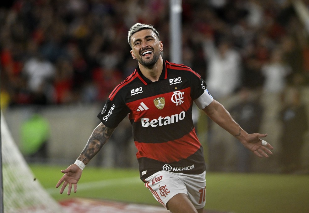 Arrascaeta em Flamengo x del Valle — Foto: Andre Durao