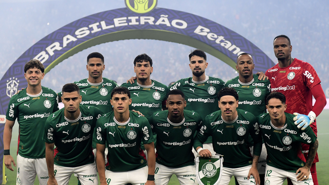 Time posado do Palmeiras antes do clássico contra o Corinthians