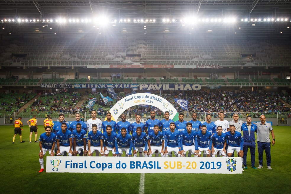 Cruzeiro Sub-20 na final da Copa do Brasil em 2019 — Foto: Vinnicius Silva/Cruzeiro