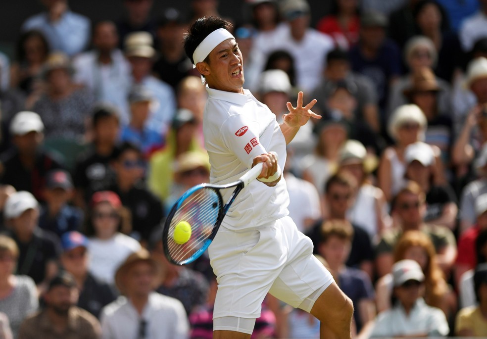 Kei Nishikori no torneio de Wimbledon em 2015