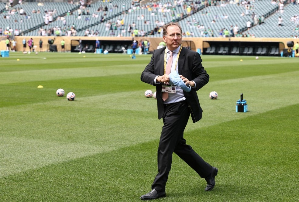 John Textor em Palmeiras x Botafogo — Foto: FRANCK FIFE / AFP