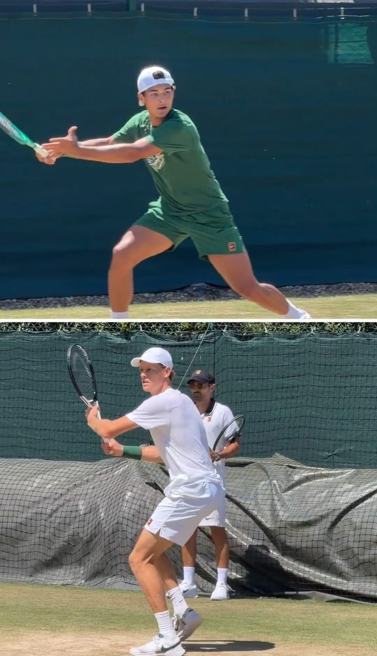 Guto Miguel treina com Sinner em encontro de números 1 em Wimbledon