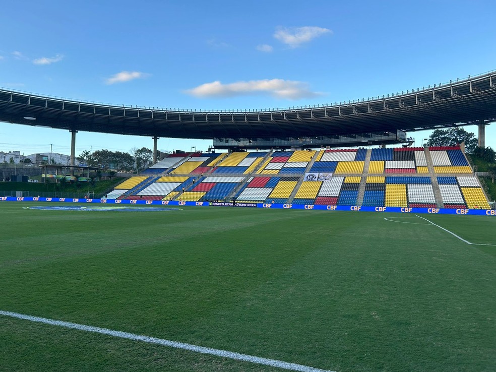 Estádio Kleber Andrade recebe partida entre Cruzeiro e Fortaleza — Foto: Fernando Becker/RBS TV