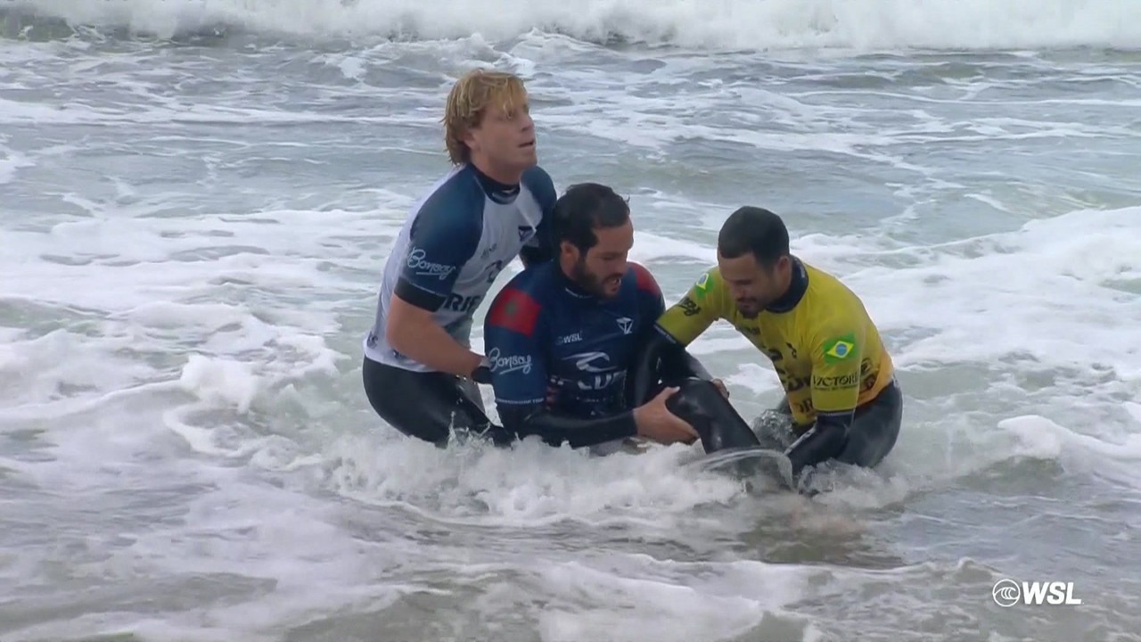 13535521 WSL: Marroquino sofre lesão no joelho e deixa água carregado em Bells Beach
