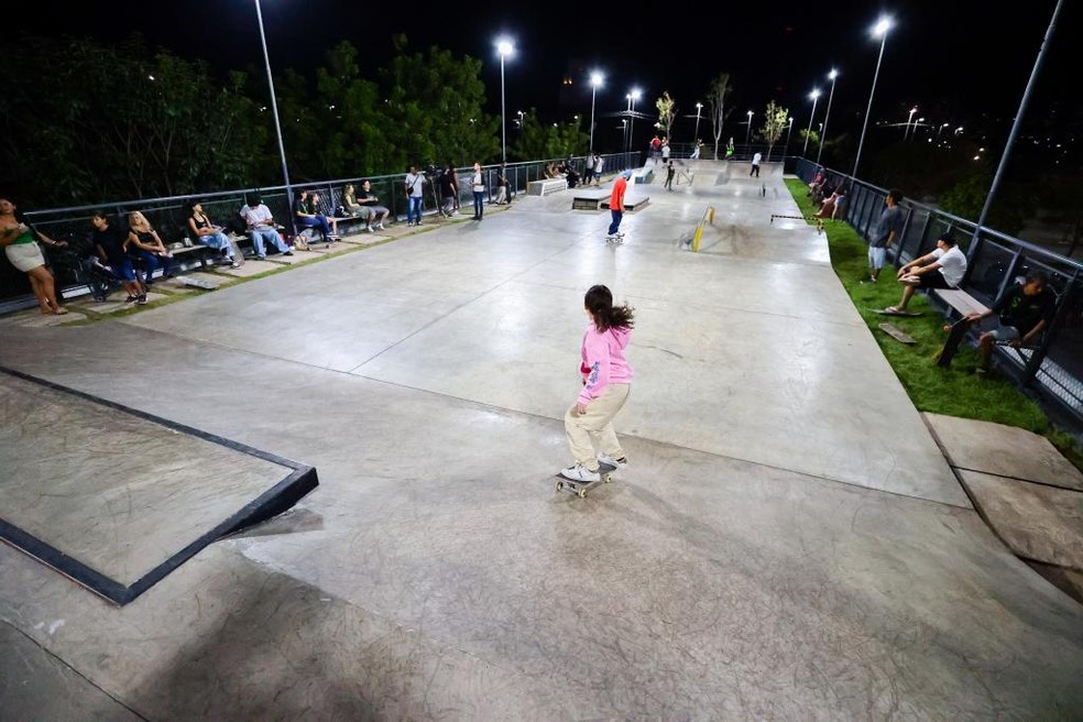 Nova pista de skate no Complexo da Arena Pantanal — Foto: Assessoria Secel