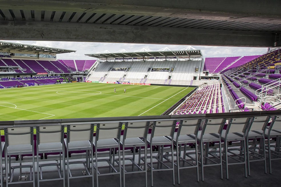 Parte interna do Exploria Stadium — Foto: Divulgação/Orlando City