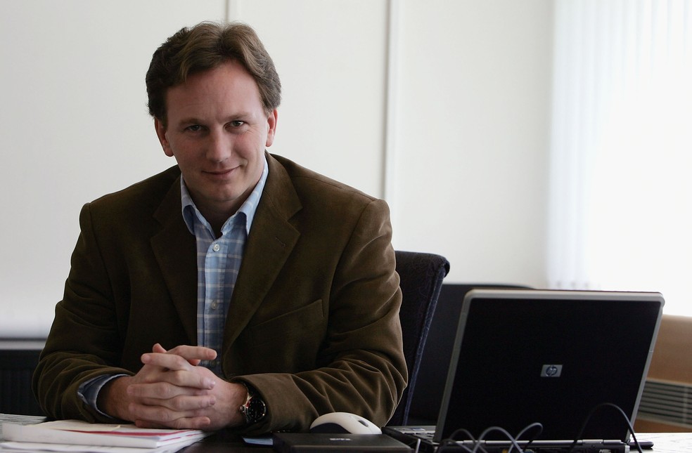 Em 2005, Christian Horner, aos 32 anos, assumiu a chefia da recém-criada Red Bull Racing — Foto: Mark Thompson/Getty Images