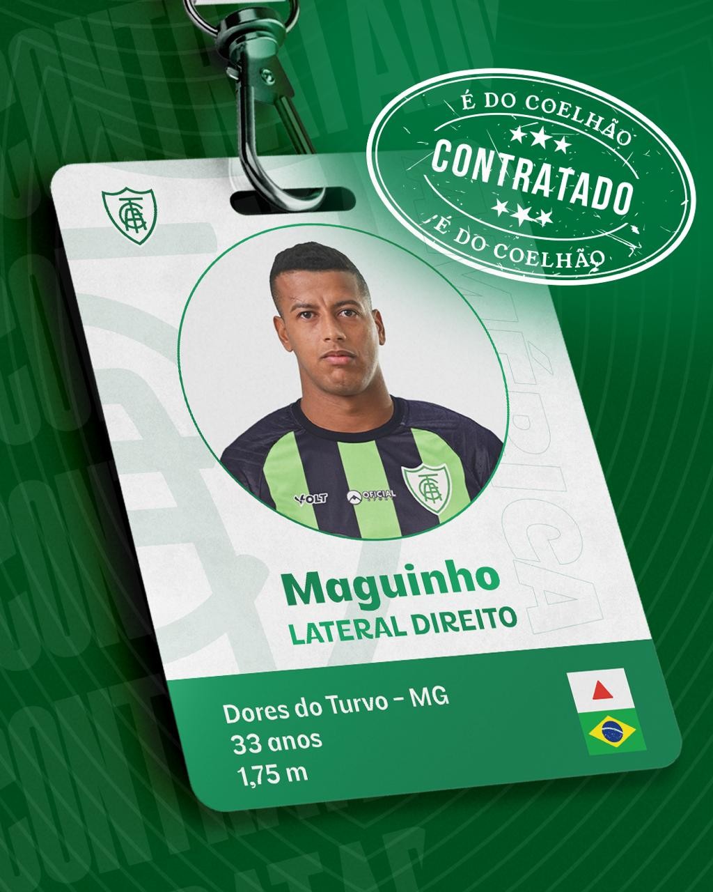 América-MG anuncia contratação de Maguinho, ex-Ponte Preta