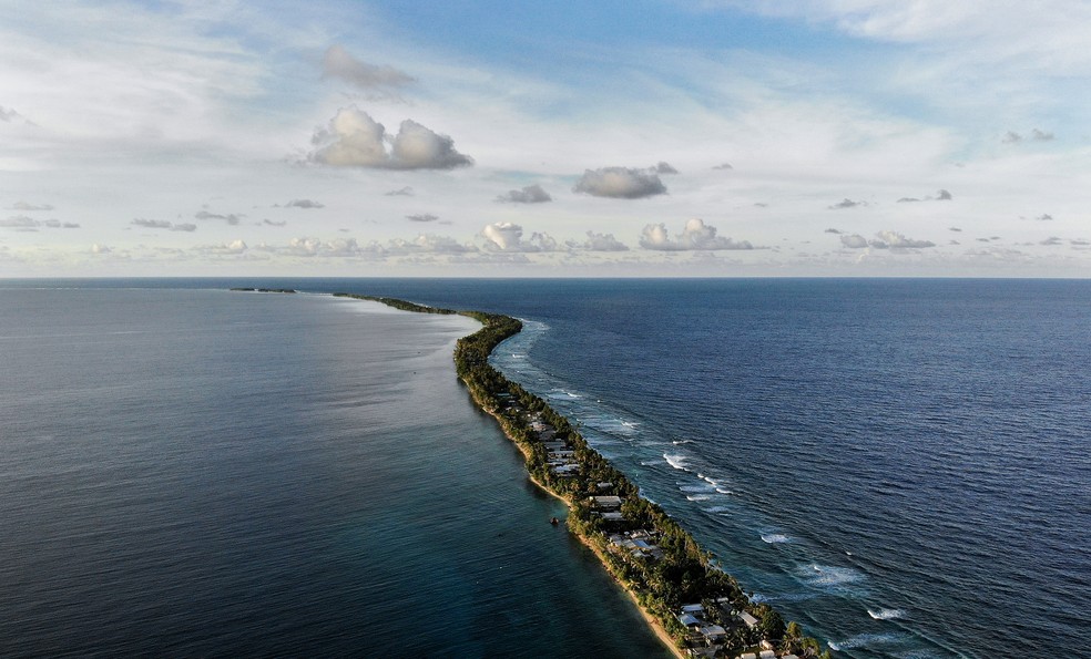 Elevação dos oceanos pode fazer nações inteiras desaparecerem da região do Pacífico — Foto: Getty Images