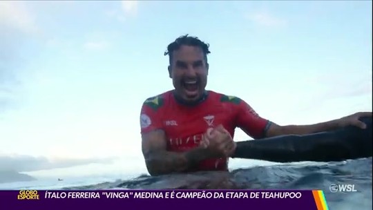Ítalo Ferreira "vinga" Medina e é campeão da etapa de Teahupoo - Programa: Globo Esporte SP 
